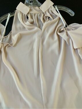 Amanda UpRichard shoulderless top with flutter sleeves